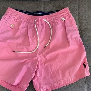 Mens Ralph Lauren Pink Medium Swim Trunks